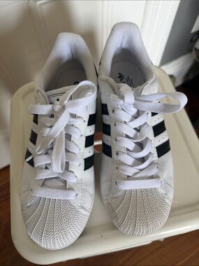 adidas White and Black Superstar Sneakers
